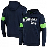 Seattle Seahawks Nike Sideline Team Logo Performance Pullover Hoodie College Navy,baseball caps,new era cap wholesale,wholesale hats